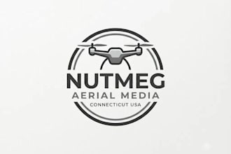 do creative drone logo design for your aerial business