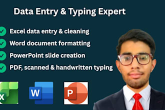 do data entry, typing work, and excel data entry