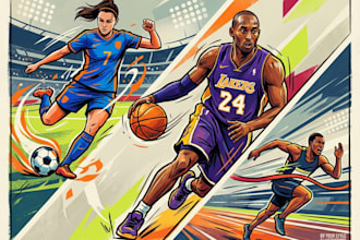 draw sport illustrations or anything in my style
