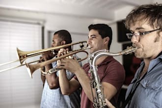 record pro trumpet, trombone, saxophone, and horn sections for your song