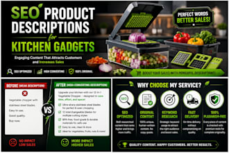 write SEO product descriptions for kitchen gadgets
