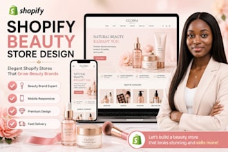 design or redesign a premium shopify beauty store