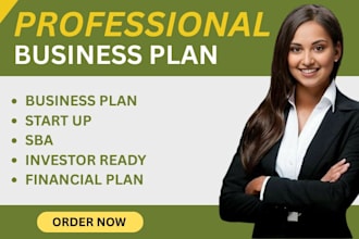 do a business plan with a financial plan for startups ,business plan writer