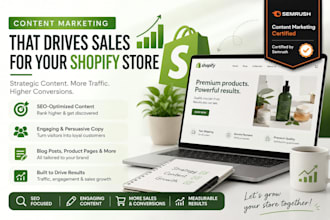 shopify content marketing and SEO writing to increase sales