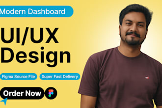 design a custom modern dashboard UI UX in figma