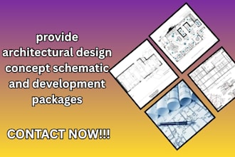 provide architectural design concept schematic and development packages