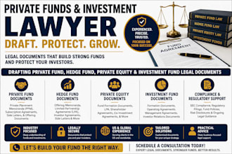draft private fund, hedge fund,private equity and investment fund legal document