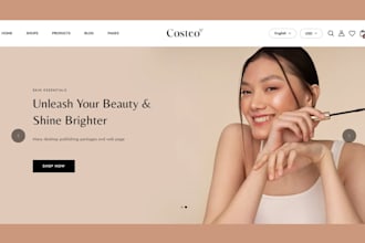 design skincare website beauty website cosmetics website spa website