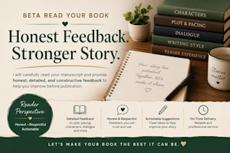 beta read your book and provide honest feedback