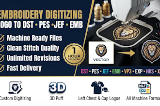 convert logo to embroidery digitizing dst pes jef emb