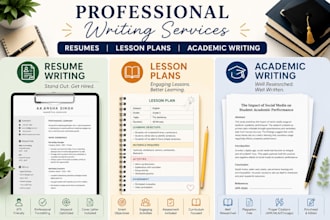 create best lesson plans and resume for you