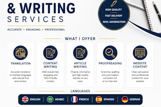 translate write and proofread your content