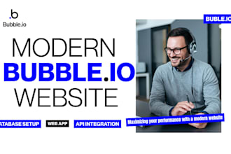 build bubble io web app saas mvp CRM marketplace bubble website design redesign