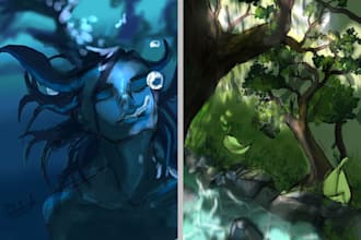 create a unique stylized character illustration