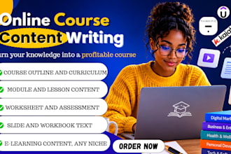 create online course content instructional design lesson plans PPT course slides