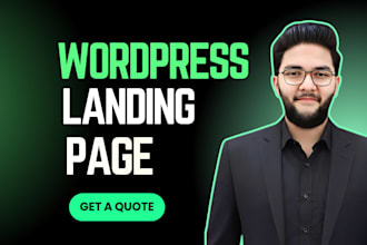 design, redesign wordpress landing page or elementor landing page
