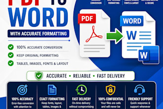 convert PDF to word, excel, scanned PDF accurate formatting