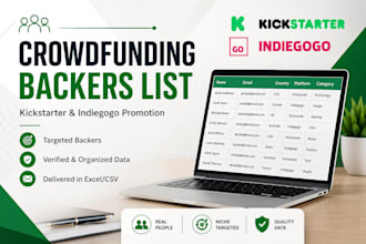 do crowdfunding backers list kickstarter indiegogo promotion