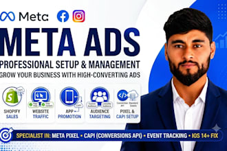 setup and manage facebook ads, conversion with fb pixel