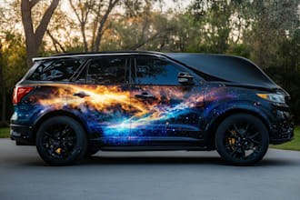 draw car wrap vehicle wrap truck wrap racing car wrap