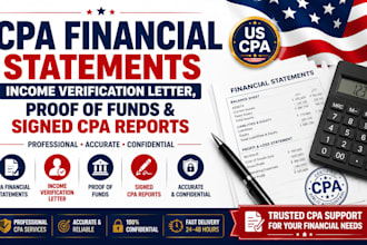 do CPA financial statements income verification letter proof of funds