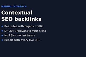 do manual outreach link building with contextual SEO backlinks