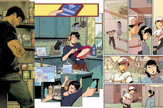 illustrate comic book cover graphic novel cover digital artwork cover design