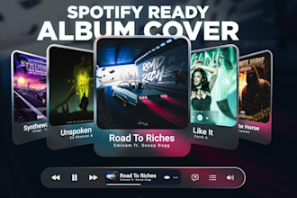 design cinematic music album cover art or song artwork
