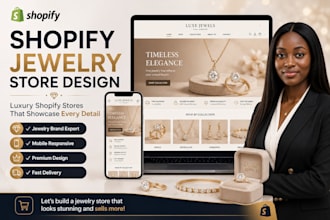 design or redesign a premium shopify jewelry store