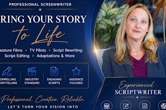 write movie script screenplay screenwriting feature film script drama tv series