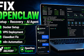setup, fix openclaw, install openclaw, chatblot n8n ai agent deploy openclaw vps