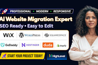 migrate convert ai website to wordpress, bluehost, hostinger, godaddy, wix, duda