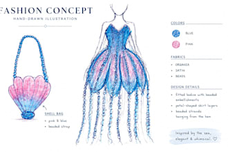design custom clothing concepts and fashion sketches