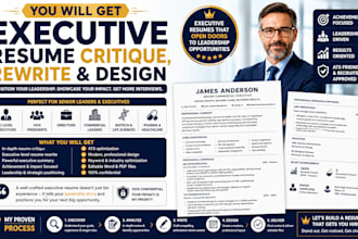 do executive resume critique, rewrite and ats resume design