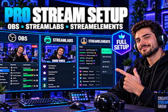 setup obs studio and fix obs streamlabs, vmix for twitch, kick, youtube live