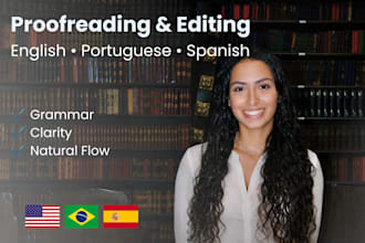 proofread and edit your english, portuguese or spanish text