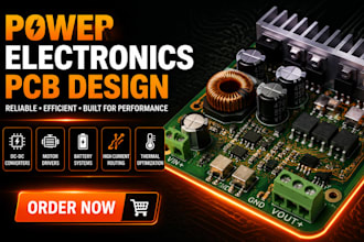 design power electronics pcb for converters, chargers, and motor controllers