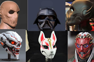 create custom halloween masks cosplay helmets and stl files for 3d printing