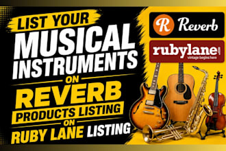 list your musical instruments on reverb products listing on ruby lane listing
