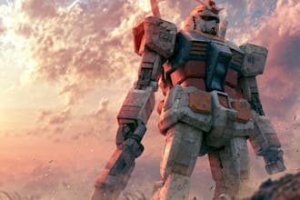do illustration and concept macha, gundam, and robot
