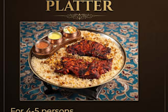 design premium restaurant social media posts and banners