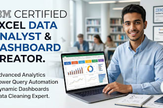 expert excel data analysis, data cleaning, and dynamic dashboard creation