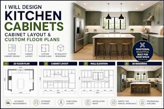 design kitchen cabinets, cabinet layout and custom floor plans