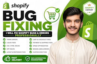 fix shopify bugs, do custom coding and sections