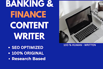 write banking, finance, fintech, loan and personal finance content
