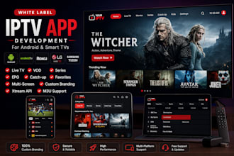 develop a white label iptv app for android and smart tvs