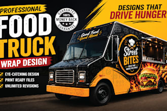 design a professional food truck wrap, van and vehicle wrap