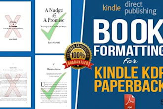 format and edit your amazon KDP ebook for kindle and paperback