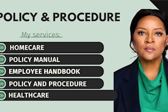 write and customized home care policies, ndis manuals, and employee handbooks