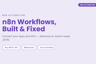 ich erstelle und repariere deinen n8n workflow und API integration
